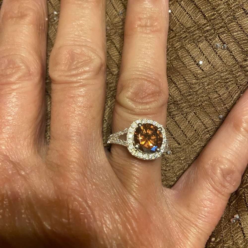 2.5ct lab created chocolate ladies Ring